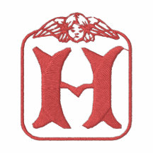 Broderad skjorta för brevH-ängel Monogram