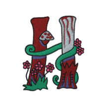 Broderad skjorta för brevH-skog Monogram