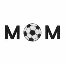 Broderad skjorta för fotboll mamma