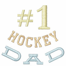 Broderad skjorta för hockey pappa