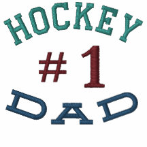 Broderad skjorta för hockey pappa broderad munkjacka