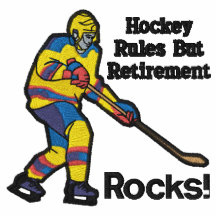 Broderad skjorta för hockey pension