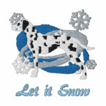 Broderad skjorta för Snowflake Dalmatian (hoodien)