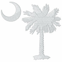 Broderad T-tröja för vit Palmetto