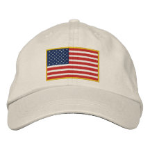 Broderad USA flaggahatt