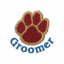 Broderad utslagsplats för anpassadehund Groomer