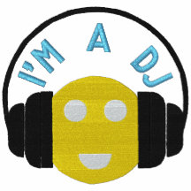Broderad utslagsplatsmall för Smiley DJ