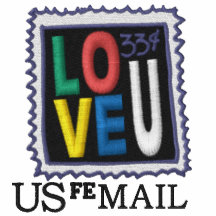 Broderade dam "för kärlek U" för US FEMail Polo