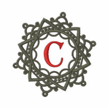 Broderade kvinna för c-Monogram Snowflake skjorta Polotröja