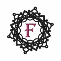 Broderade kvinna för f-Monogram Snowflake skjorta Broderad Pikétröja