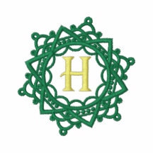 Broderade kvinna för H-Monogram Snowflake skjorta Broderad Pikétröja