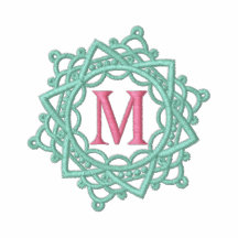 Broderade kvinna för M-Monogram Snowflake skjorta Polotröja