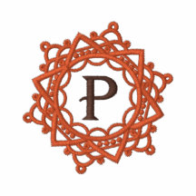 Broderade kvinna för p-Monogram Snowflake skjorta