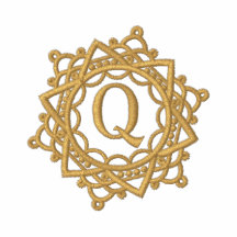 Broderade kvinna för q-Monogram Snowflake skjorta Polo
