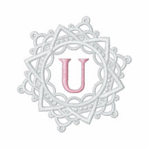Broderade kvinna för U-Monogram Snowflake skjorta Polo