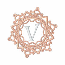 Broderade kvinna för v-Monogram Snowflake skjorta Embroidered Shirt