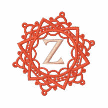 Broderade kvinna för z-Monogram Snowflake skjorta Polotröja