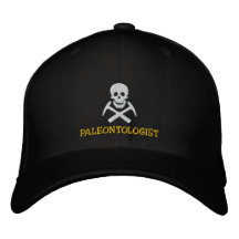 Broderade Paleontologistskalle- och korplockor Hatt