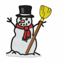 Broderade SNÖGUBBEDAM SKJORTA