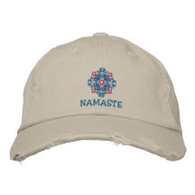 Broderat lock för Yoga Namaste Keps