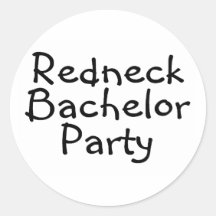 Bröllop för Redneckungkarlparty Runda Klistermärken