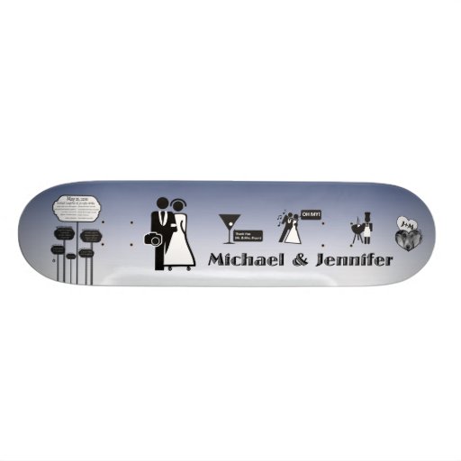 bröllopbräde anpassad skate board