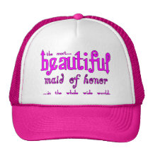 Bröllopfavörer & tecken: Härlig maid of honor Trucker Kepsar