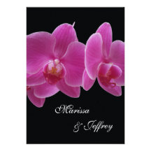 Bröllopinbjudan för 5 x 7 Orchid -- Purpurfärgade 