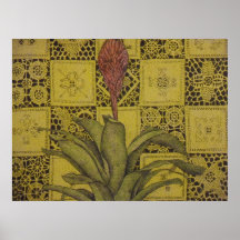 bromeliade med snör åt print
