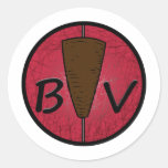 BroodjeVlees.com logo Ronde Stickers