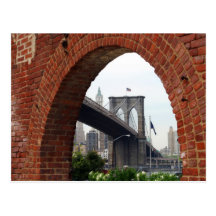 Brooklyn överbryggar den ärke- vykortet för tegels