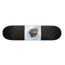 Brooklyn överbryggar NYC 360 grad panorama Skate Board