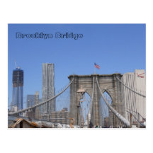 Brooklyn överbryggar och frihetstorn vykort