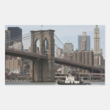 Brooklyn överbryggar retangel klistermärken