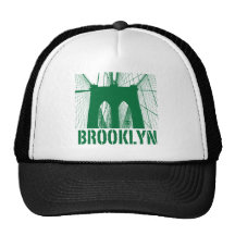 Brooklyn överbryggar silhouettegrönt trucker keps