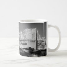 Brooklyn överbryggar svart & vit kaffe koppar