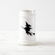 BroomstickhäxaSilhouette Kaffe Kopp