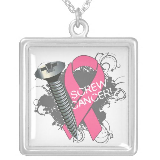 Bröstcancer - skruva cancer skräddarsydda halsband