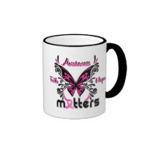 Bröstcancerfjäril 7 kaffe muggar