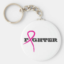 Bröstcancermedvetenhetkämpe Keychain Nyckelring
