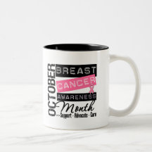 BröstcancerMEDVETENHETmånad Kaffe Muggar