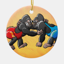 Brottninggorillor Jul Dekorationer