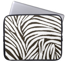 Brown Zebra Print Laptop Sleeve