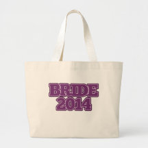 Brud 2014 i lilor tote bag
