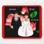 "Brud & brudgumröd ros" Mousepad Musmattor