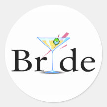 Brud Martini Klistermärke