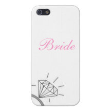 Brud Täckte rosor för diamantring telefon iPhone 5 Cover