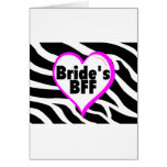 Brudar BFF (hjärtazebra ränder) Hälsningskort