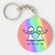 Brudar för regnbågepridelesbisk nyckelring