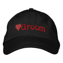Brudgum broderad hatt